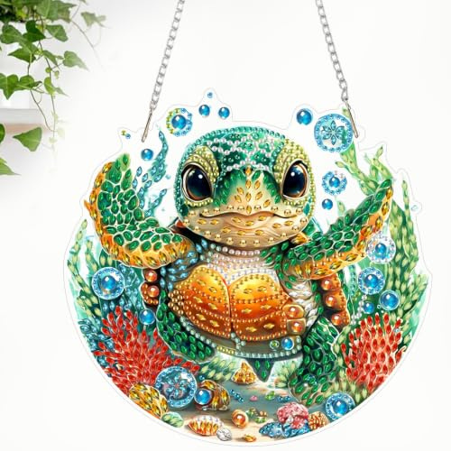 CEOVR Diamant Painting Bilder Erwachsene Kits,5D Diamond Painting Ornament Kits 12.7x19.3cm,DIY Diamant Malerei Ornament für Wand Dekoration (Grün-anhänger)