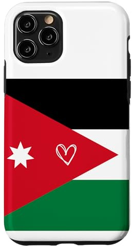 Jordanische Flagge, jordanisches Herz, stolz, Nationalfeiertag Hülle für iPhone 11 Pro