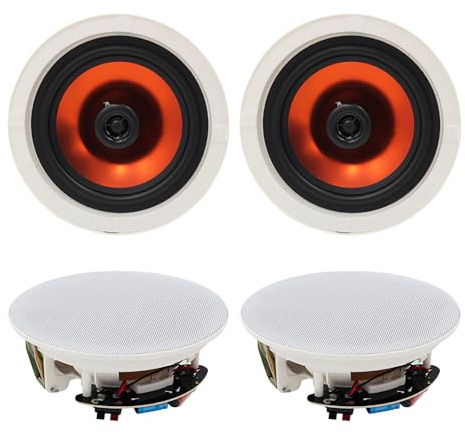Herdio 8 Inch 800 Watts High Power Ceiling Speakers - Flush Mount, Crisp Sound for Home Theater, Living Room, Office, Kitchen & Covered Patio(2 Paris