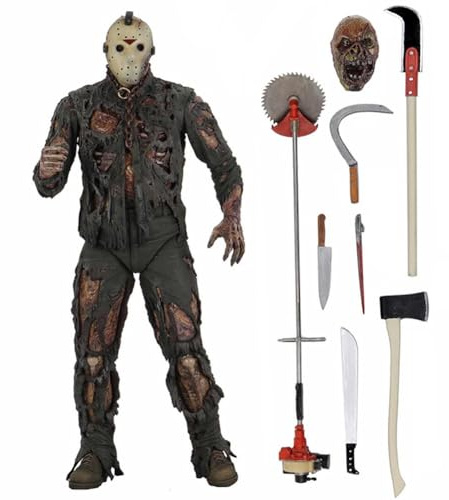 Figure di Jason Voorhees per Halloween - Statuina da collezione in PVC con articolazioni mobili in posizione eretta, modello di statuina per collezionisti e esposizione 18CM