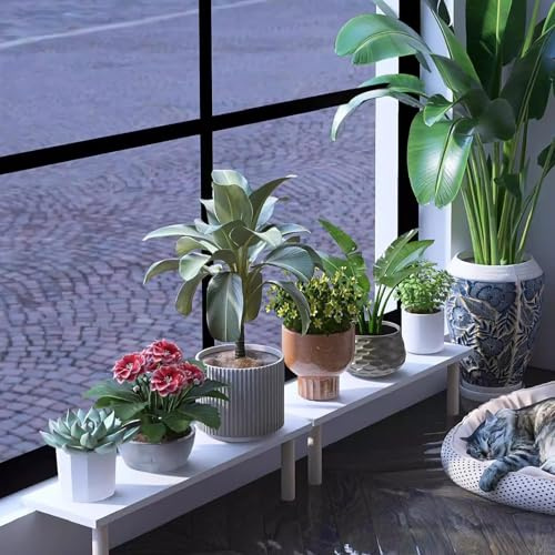 Fensterbank Verbreiterung Innen Fensterbankverlängerung für Pflanzen, Hölzerner Balkontisch zur Einfachen Montage, Fensterbankverlängerung mit Ablagefläche/Katzensitz(89x25 cm (35x9.8 in))