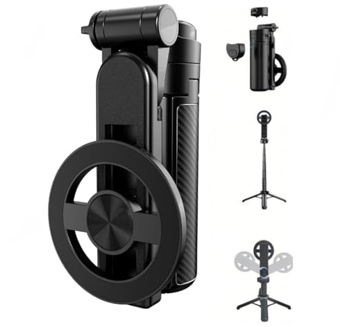 Wisloyab 4 - in - 1 Multifunktionaler Magnetischer Selfie - Stick mit 360° - Rotations - Telefonständer und kabelloser Fernbedienung, geeignet für iPhone & Android, ideal für Zuhause