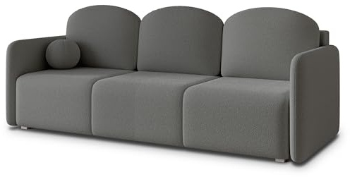 Masseno Sofa SUVI III Q mit Schlaffunktion, Sofa mit Bettkasten, Wohnzimmersofa, Couch, Soffa, Bettsofa, Couchgarnitur- Grau, Quelle 92