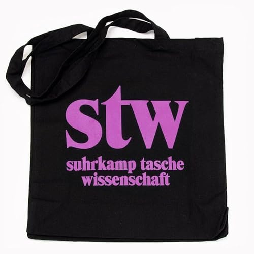 suhrkamp tasche wissenschaft, schwarz/pink: Hochwertige Canvastasche