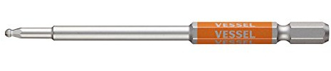 VESSEL GSBP025S Single Headed Ball Point Rigid Bit Opposite Side 0.1 x 3.9 inches (2.5 x 100 mm), 1 Piece