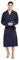 U2SKIIN Morgenmantel Herren 100% Baumwolle, Bademantel leicht Kimono Saunamantel Hausmantel lang (Marineblau, 2XL/3XL)