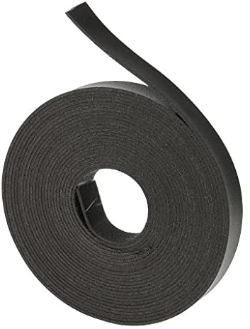 perfk doppelseitiges Lederband flach, 15mm Lederriemen Schnüre, Lederband breit, Leder als Meterware für Bastelarbeiten (5 Meter, schwarz)