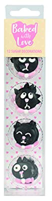 Cute Cat Cupcake Decorations - Sugar - 12PK