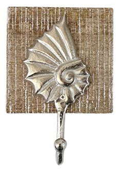 Beachcombers Wandhaken aus Holz / Metall, 17,8 cm, Braun