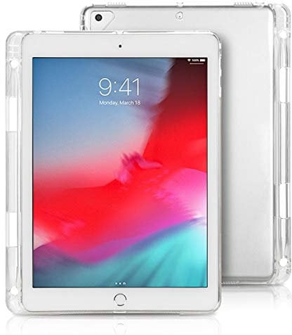 iCoverCase for iPad Mini 1/2/3/4/5 Case with Pen Slot, Ultra-Thin Silicone Back Cover Plain Soft TPU Protector Shell for iPad Mini 1/2/3/4/5 (Clear)