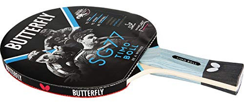 Butterfly 85027 SG77 Tischtennisschläger, Schwarz und Rot, 1 Stück