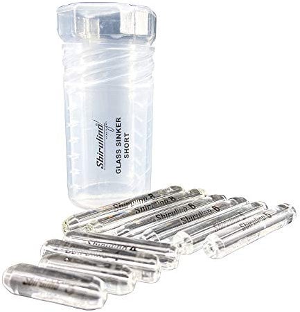Sbirolino Tremarella Glas Glasgewichte Bombarden Glasgewicht zum Forellenangeln, Gewicht zum Angeln auf Forellen, Glasbeschwerung für Forellen (schmal 10)