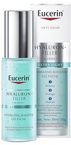 Eucerin Hyaluron-Filler Moisture Booster (30 ml), ultraleichte und erfrischende Gesichtscreme mit Hyaluronsäure und Glycerin, Gesichtscreme für alle Hauttypen