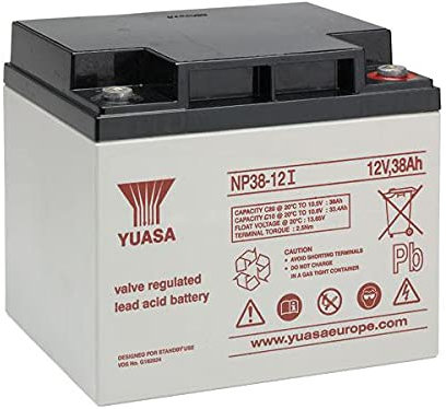 Yuasa NP38-12I Lead Acid Battery - 12V, 38Ah General Purpose VRLA Battery