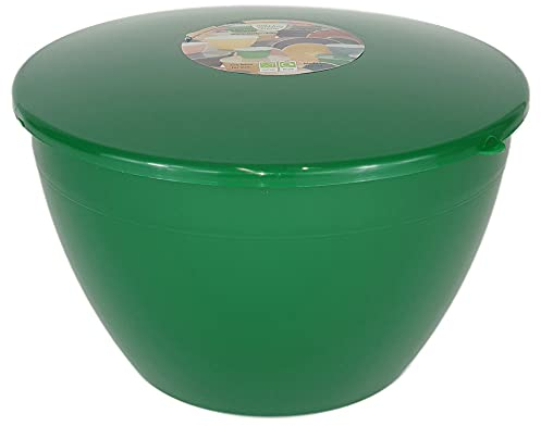 Christmas Pudding Bowls with lids Christmas Green Basin and lid steam Safe in Sizes 1/4, 1/2, 1, 2 or 3 Pint (3 Pint x 3)
