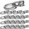 Safetytex Doppel Endfitting mit Ring - Endbeschlag Stahl/ALU - Fitting Zurröse 2500kg Bruchlast - Double Stud Zurrschiene - Airlineschienen Zubehör (20 Stück)