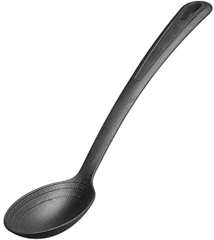 Westmark Gemüselöffel, Extra tiefer Löffelkopf, Mit innenliegender Skala: 15, 30 und 45 ml, Kunststoff, Gentle, Schwarz, 28612270