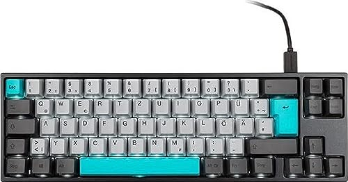 Ducky Compatible Miya Pro Moonlight TKL Gaming Tastatur für PC/Mac, MX-Blue, weiße LED - dunkelgrau