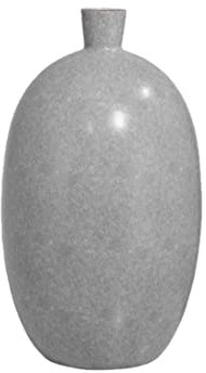 Fink - Vase, Blumenvase - Athina - Glas - Farbe: Hellgrau mit Goldrand - (ØxH) 26 x 45 cm