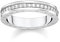 Thomas Sabo Ring mit weißen Steinen Silber Recyceltes 925 Sterling Silber Zirkonia, Größe 60, TR2254-051-14-60