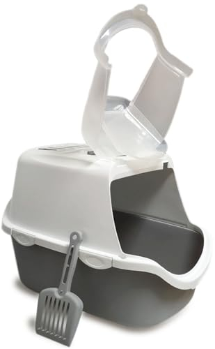 Arenero Gatos Cubierto y Cerrado - Caja de Arena para Gatos con Diseño Moderno y Funcionalidad WC Gatos - Caixa de Areia para Gatos - Litter Box Innovadora - Bandeja Sanitaria Cagadero Gatos