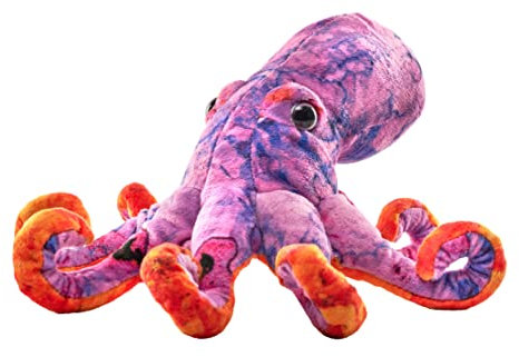 Wild Republic Mysteries of Atlantis Poulpe, Animal en Peluche, Cadeau pour Bébés, Peluche Animaux, Peluche Écologique, Rembourrage Fabriqué à Partir de Bouteilles d’Eau Recyclées