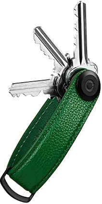 orbitkey Schlüssel-Organizer aus genarbtem Leder, Smaragd, Einheitsgröße, Modern, Unisex, Grün