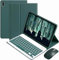 CLALOC Étui-Clavier pour Samsung Galaxy Tab A7 2020 10.4 Pouces Et Support De Stylo S Pen Intégré Housse Fine Et Intelligente avec Clavier Bluetooth Détachable pour Galaxy Tab A7 2020,Dark Green