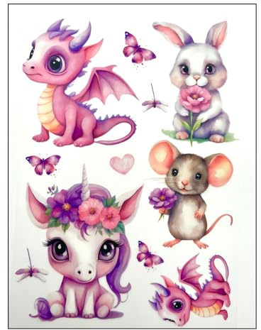 Bügelbilder Set für Textilien DIN A4 Kinder Mädchen Jungen Pferde Weihnachten groß klein Aufbügelbild zum aufbügeln verschiedene Designs (Design 29)