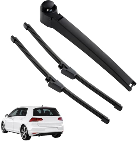 ZIGefofo Scheibenwischer Set für Vw Golf 5 | 2 Stück Auto Heckscheibenwischer und 1 Stück Heckscheibenwischerarm Ersatz Schwarz Kompatibel für 2002-2009 VW Polo MK4, 2003-2009 VW Golf MK5