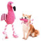 Quietschendes Hundespielzeug für Kleine bis Mittelgroße Hunde,Flamingo Förmiges Plüschspielzeug,Weiches Interaktives Welpenspielzeug,Haustier Kauspielzeug Geschenk für Hund Katze Zähne Putzen