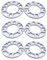 SHLPDFM 6x 10mm Universal Spurverbreiterungen 4 Löcher,5 Löcher Radabstandshalter Unterlegscheiben Aluminum 98mm bis 120mm