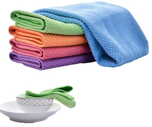 Polieren Handtuch - Glas Fensterreinigungstücher, Streak Reinigung Lappen Haushaltsreinigung Schrubben Tuch für, Auto, Armaturen, Schränke, Tassen