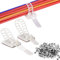 Unidades de Bridas para Cables, 30 Unidades Bridas de Nylon para Cables, Autoadhesivas, Ajustables, Organizador de Cables para Cables USB Linea de Television Cable de Red Oficina, Blanco, (2 tamaños)