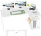 TRIUMPHKEY Bureau d'angle 160×80×75cm Table de Bureau,Bureaux Ordinateur,Interchangeable Gauche-Droite,Blanc