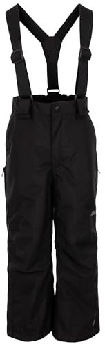 Trespass Unisex Kids Ski Trousers Rumi - Waterproof Padded Salopettes, Tricot Lining, 2 Zipped Pockets, Detachable Braces, Side Leg Zips, Kick Patches, Gaiters