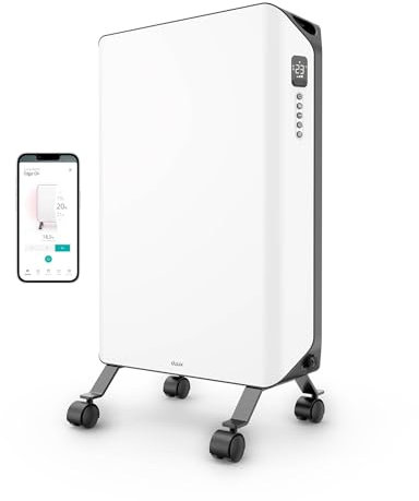 Duux Edge Oil Smart Oil Filled Radiator, Portable, Timer, Boost Mode, 1500W White | DXOH10UK