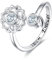 Semikolon Ring Sterling Silber Ermutigung ich bin genug Lotus Blume einstellbar Wrap Ring Semi Colonel Schmuck Frauen