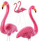 KADAX 2 figuras de flamenco de jardín, 83 cm, figura decorativa, flamenco, figura de jardín de plástico para jardín de aves exóticas, figura de estanque rosa, decoración de jardín para estanque (2