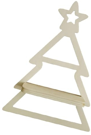 Uqezagpa Scaffale di esposizione del legno del festival scolpito di forma dell'albero di Natale montato al muro mensola galleggiante per la decorazione delle vacanze scaffale di stoccaggio del