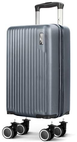 LUGG 40cm Vacay Suitcase, ABS Hard Shell Cabin Luggage with Aluminium Trolley Handle, 360° Spinner Wheels, Water-Resistant & Durable, Ryanair Underseat Compatible Travel Bag (40x30x20cm)