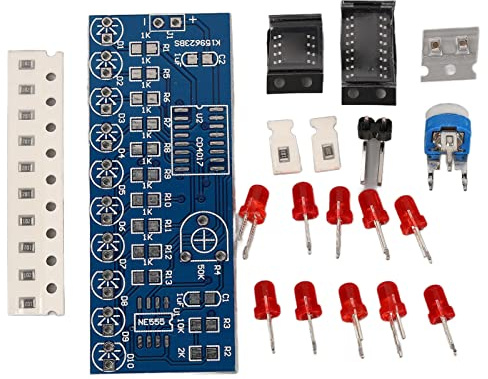Water Flowing LED Module DIY Kit | NE555 CD4017 Electronic Circuit Board | Adjustable Speed LED Chaser for Microcontroller Projects/Home Decor