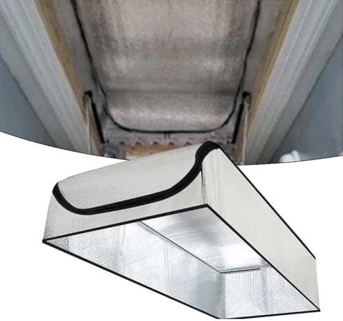 Wodsty Dachbodentreppen-Isolationsabdeckung, 138 x 64 x 28 cm, reines Aluminium und Blasen-Material, für unangebrachte Dachboden-Zugangstür und Dachbodenluke