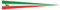 U24 Langwimpel Nordrhein - Westfalen NRW Fahne Flagge Wimpel 150 x 40 cm Premiumqualität