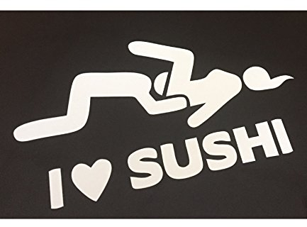 I love Sushi Auto Aufkleber Tuning Sticker bomb Dub JDM Shocker dapper illest