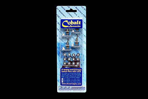 DCC Concepts DCP-CBSGR Cobalt iP Analogue/Omega Switch Pack w/Green LEDs (6)