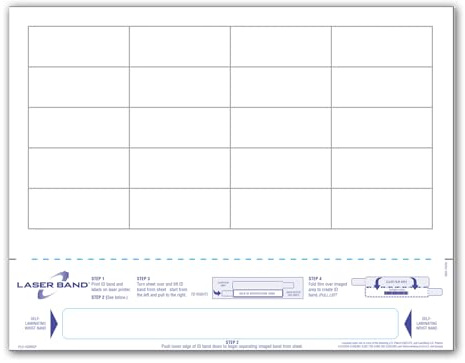 NextDayLabels Bedruckbare Armbänder, 21,6 x 27,9 cm, 500 Blatt pro Packung