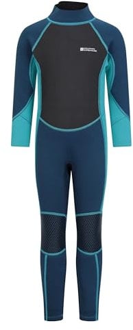 Mountain Warehouse Kids Full Wetsuit - 2.5mm Thickness, UPF50+ Sun Protection, Neoprene Children's Wetsuit, Flat Seams & Easy Glide Zip - Teal, 11-12 Years