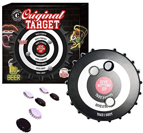 Original Target® | Cible Aimantée avec Gages | Qualité Premium | Jeu d'Adresse avec 6 Capsules de Bière | Jeu à Boire | Apéro | Soirée | House Party | OriginalCup®