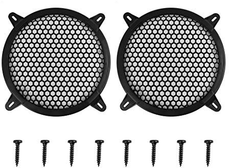 X AUTOHAUX 2pcs 8 Speaker Subwoofer Grill Cover Mesh Protector for Auto